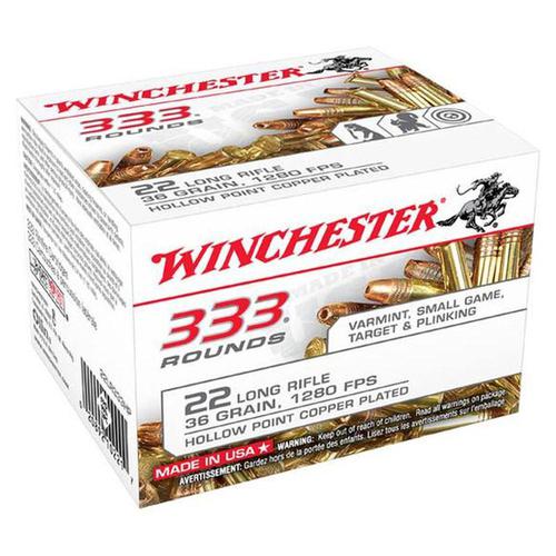 Winchester .22LR Ammunition 36 Grains CPHP 1280 fps, Box of 333?>
