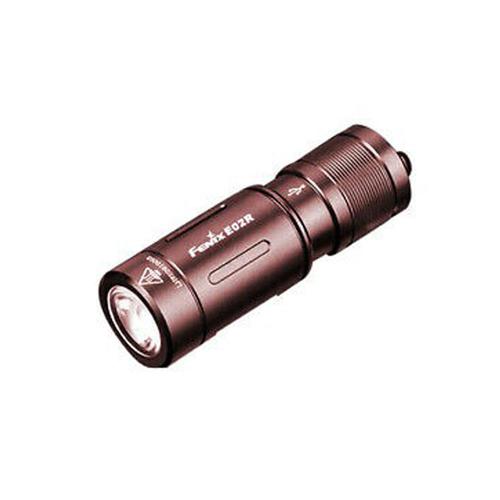 Fenix E02R USB rechargeable mini keychain flashlight 200 Lumens Brown?>