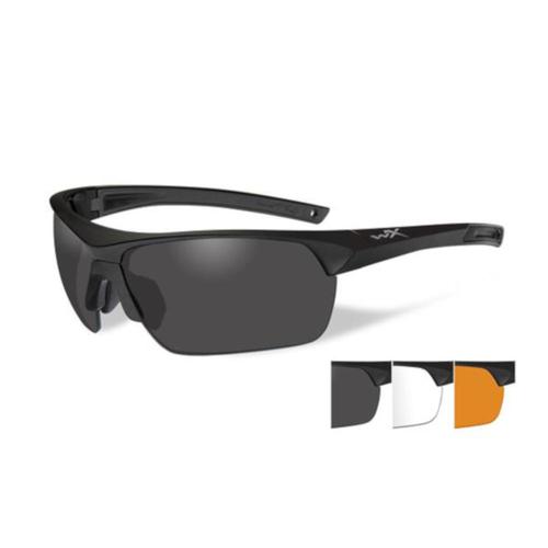 Wiley X Eyewear Guard Advanced Grey/Clear/Rust Lenses Black Frame 4006?>
