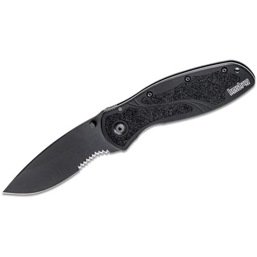 Kershaw Blur Assisted Opening Knife Black 3.375" Blade Black Serr 1670BLKST?>