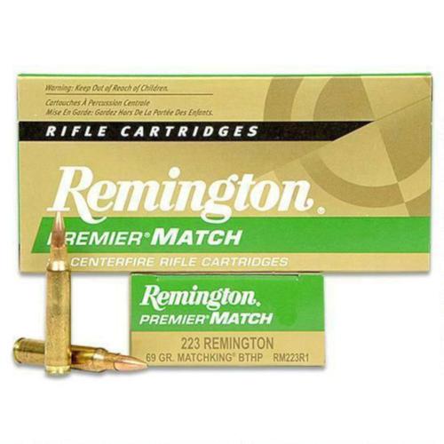 Remington Premier Match Ammo 223 Remington 69gr Sierra Matchking HP - Box of 20?>