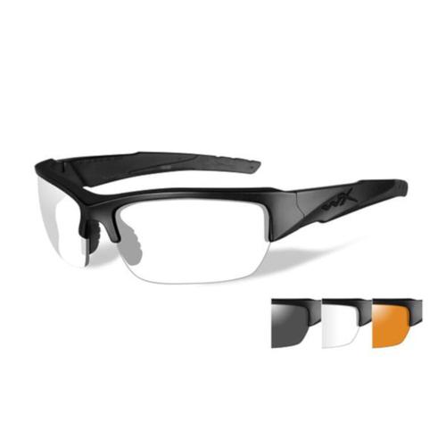 Wiley X Eyewear Valor Grey/Clear/Rust Lenses Black Frame CHVAL06?>