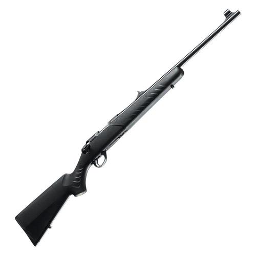 Sako Quad Synthetic .22LR Bolt Action Rifle, 22" Barrel, 1x 5rd Mag, Open Sights, Blued/Synthetic?>