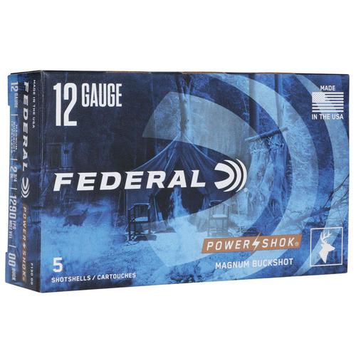 Federal Power-Shok Buckshot 12ga 2-3/4" 00 Buck, Box of 5?>