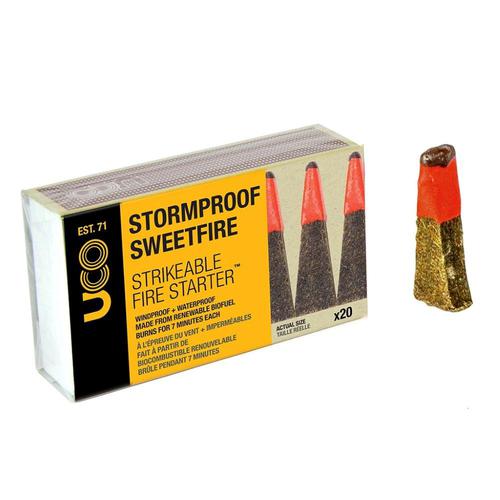 UCO Stormproof Sweetfire Strikeable Fire Starter, 20 Pack?>