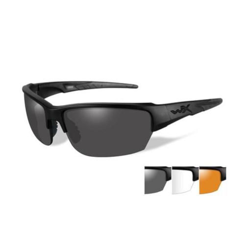 Wiley X Eyewear Saint Grey/Clear/Rust Lenses Black Frame CHSAI06?>