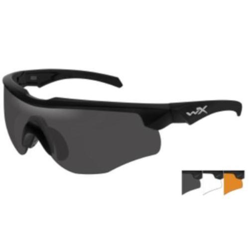 Wiley X Eyewear Rogue Comm Grey/Clear/Rust Lenses Black Frame 2852?>