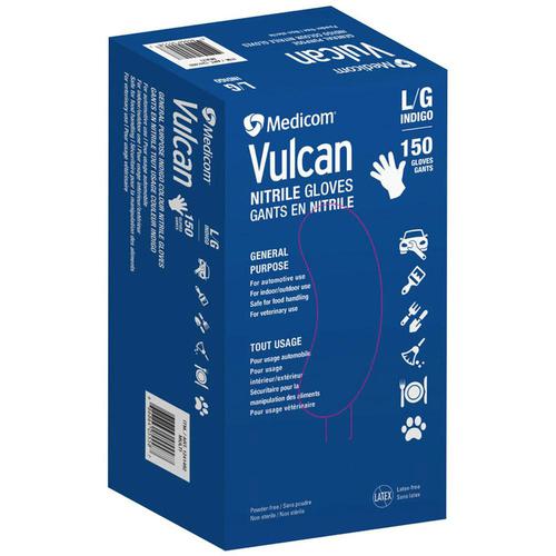 Medicom Vulcan Indigo General Usage Powder-Free Nitrile Gloves, 150/box?>