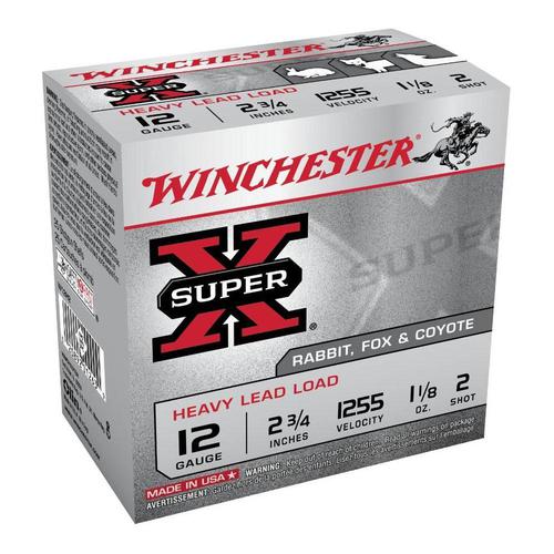 Winchester Super-X 12ga 2-3/4" #2 Shot 1-1/8oz, Box of 25?>