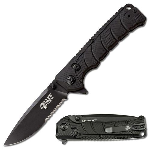 Elite Tactical Backdraft Manual Folding Knife, 3.5" Drop Point Blade with Pocket Clip?>
