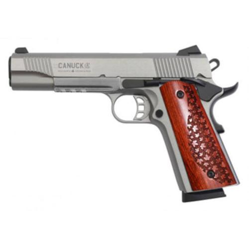 Canuck 1911 Semi-Auto Pistol .45 ACP Stainless 5" Barrel Single Action 8 Rounds CAN45S?>