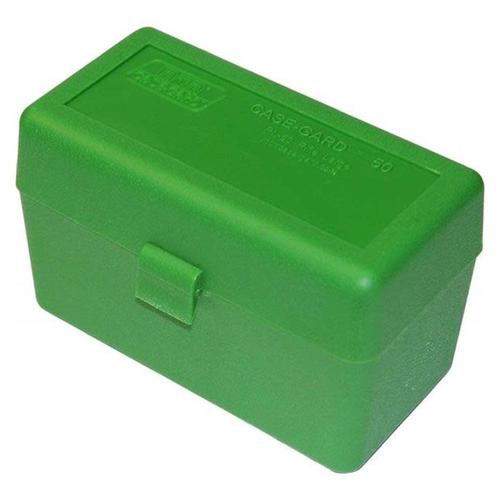 MTM Case-Gard R-50 Series Rifle Flip Top Ammo Boxes, .223/243/500 S&W, 50 Rounds, Swift Green?>
