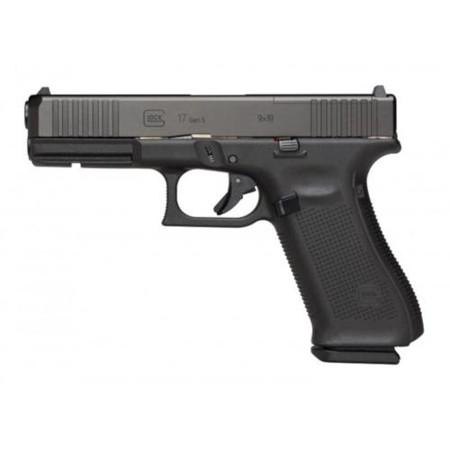 Glock 17 Gen5 FS Semi-Auto Pistol 9mm 4.49" Barrel Front Serrations Fixed Sights UA175S201?>