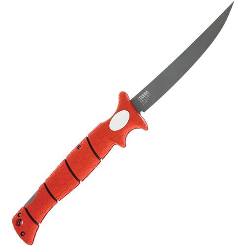 Bubba Blade 7" Tapered Flex Folding Knife, Red Handle?>