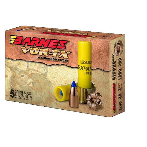 Barnes VOR-TX® Expander shotshells 20GA 2 3/4", 250G 1800F 5 Sabot Slug Shotshells?>