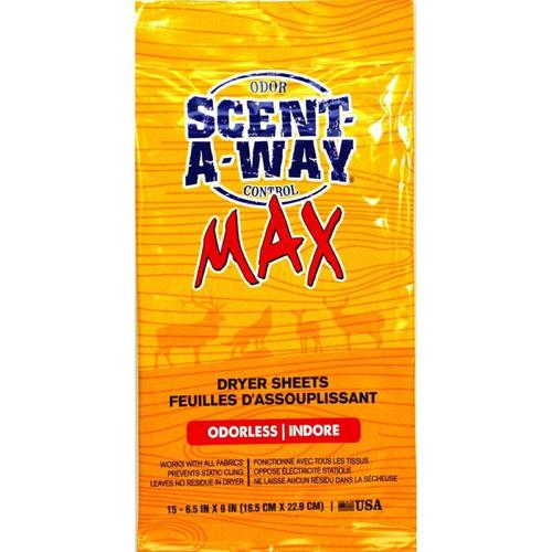 Hunters Specialties Scent-A-Way® Max Dryer Sheets, Odorless?>