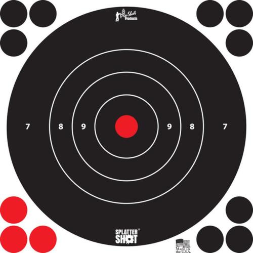 Pro-Shot Splattershot 8" White Bullseye Target Peel and Stick 8B-WHITE-6PK - 6 Pack?>