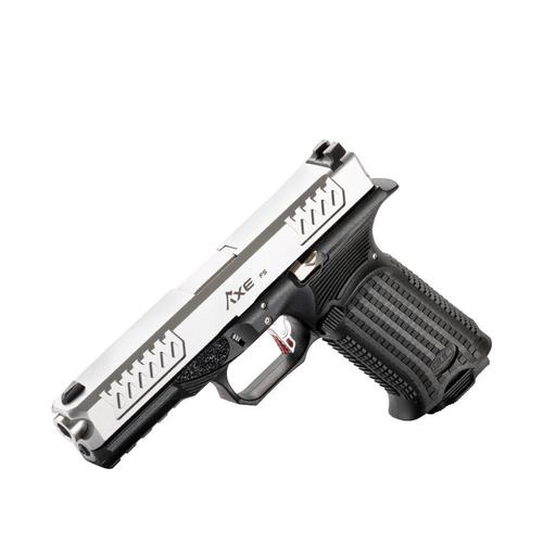 BUL Axe FS Cleaver 9mm Pistol, 4.5" Barrel, 2x 10rd Mags, Silver?>