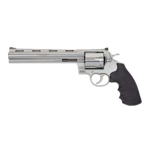 Colt Anaconda .44 Magnum Revolver 8" Barrel 6 Rounds Hogue Rubber Grips Semi-Bright Stainless Steel Finish?>