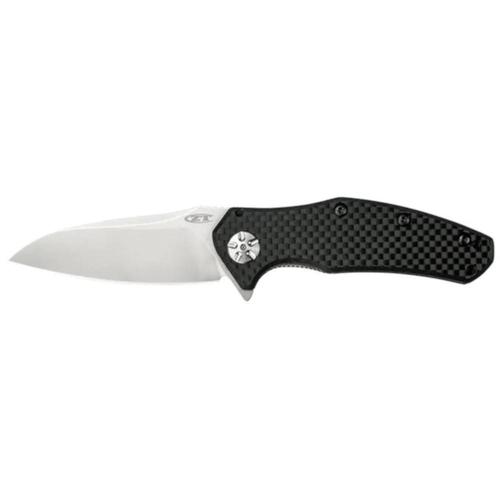Zero Tolerance Folding Knife 3.25" Recurve S35VN Stonewash Stainless Steel Blade Carbon Fiber Handle Black 0770CF?>