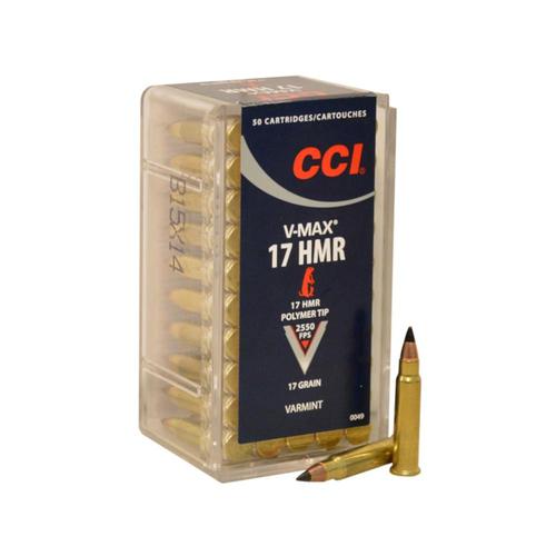 CCI Ammo 17 Hornady Magnum Rimfire (HMR) 17gr Hornady V-Max - Box of 50?>