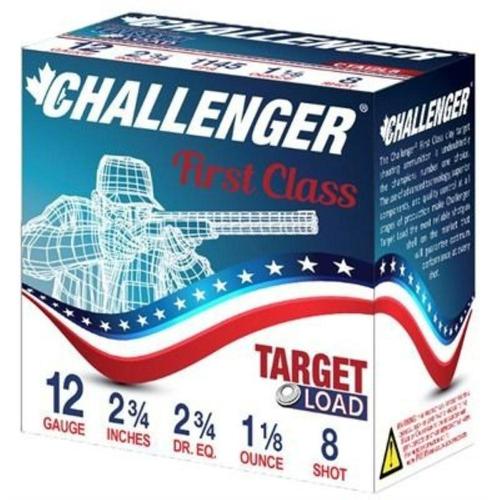 Challenger Ammo 40018 Target Load 4001 Shotshell 12 GA, 2-3/4 in, No. 8, 1-1/8 oz, 1150 fps - 25 Rounds?>