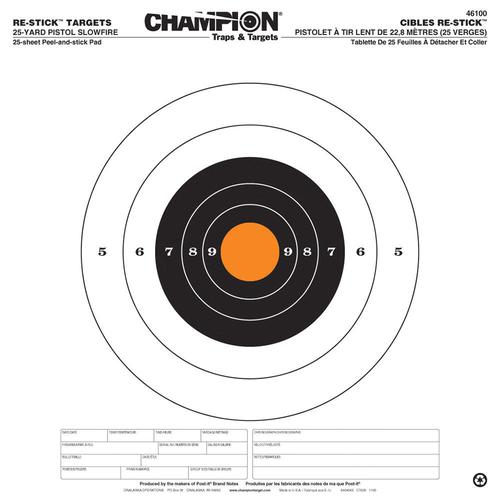 Champion Re-Stick 25yd Pistol Slow Fire Target 14.5"x14.5" 25pak?>
