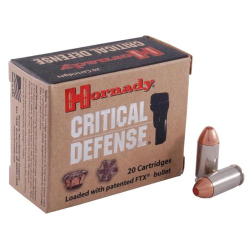 Hornady Critical Defense Ammo .40 S&W 165gr Flex Tip eXpanding - Box of 20?>