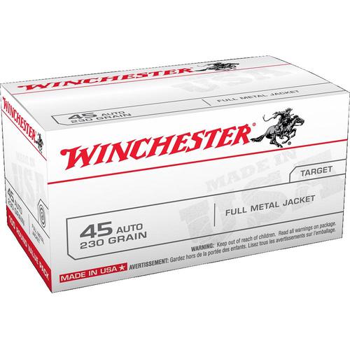 Winchester 45 AUTO USA Target FMJ 230 GR, 100 Rounds?>