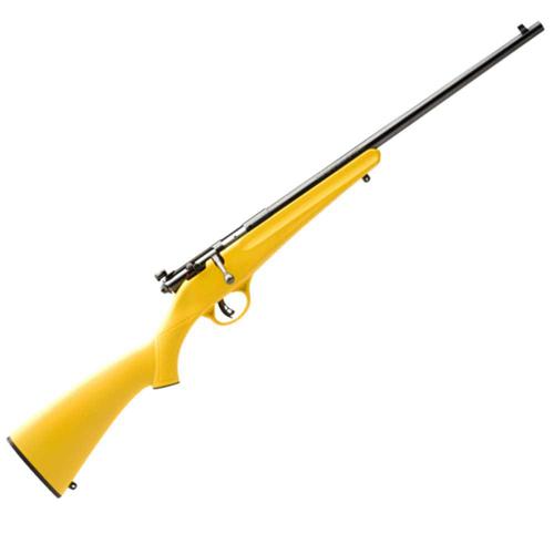 Savage Rascal Youth Bolt Action Rifle, 22 LR, 16" Barrel, Yellow Stock?>