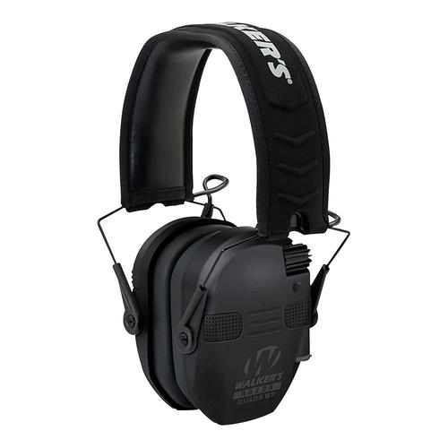 Walker's Razor Slim Quad Electronic Earmuffs with Bluetooth (NRR 23dB) Black?>