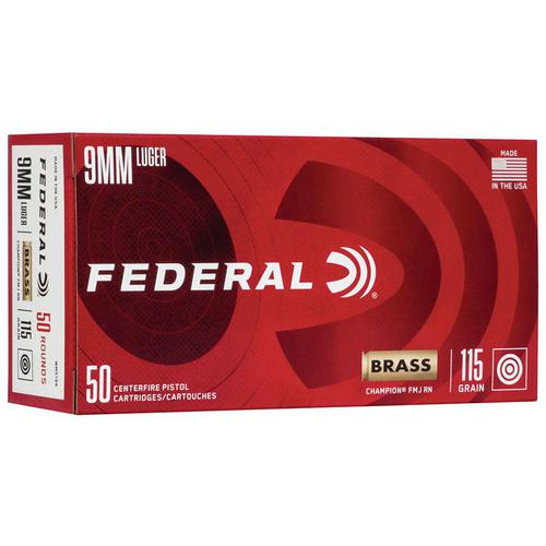 Federal Range Target Practice 9mm Luger 115gr FMJ, Box of 50?>
