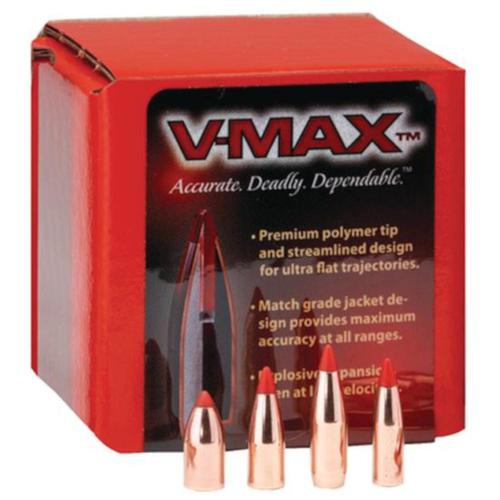 Hornady .22 Caliber .224" Diameter 55gr V-Max Polymer Tip Flat Base Projectile 22271 - Box of 100?>