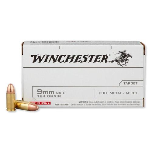 Winchester Ammunition 9mm 124 Grain FMJ - Case, 500 Rounds?>