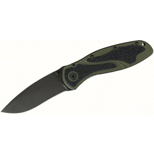 Kershaw Blur Assisted Opening Knife Olive 3.375" Blade Black 1670OLBLK?>