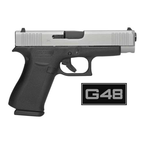 Glock 48 Semi-Auto Pistol 9mm 4.17" (106mm) Barrel 10 Rounds Two Tone Ameriglo Bold Sights PA485SL301AB?>