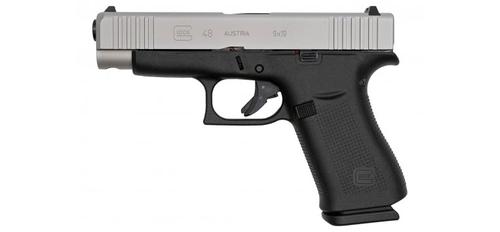 Glock 48 SemiAuto Pistol 9mm - Silver Slide?>