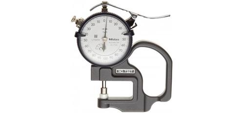 Mitutoyo 7327 Dial Thickness Gage, Flat Anvil, Standard Type, 0-1mm Range, 0.001mm Graduation, Plus /-5 Micrometer Accuracy?>
