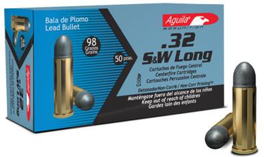 Aguila 32 S&W Long, Lead Round Nose, 98 GR, 705 fps, 50 Rd/Bx ?>