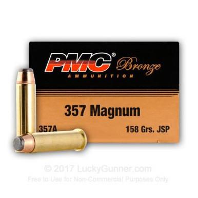 PMC Bronze Ammunition 357 Magnum 158 Grain Jacketed Soft Point Box of 50?>