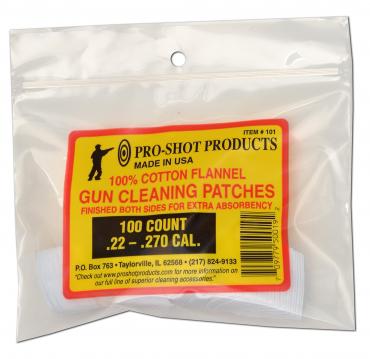 Pro-Shot          	.22-.270 CAL. 1-1/8" Square Patches Qty 100?>