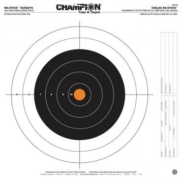 Champion          	Champion Re-Stick Target 100yd Small Bore Rifle 25 Pack?>