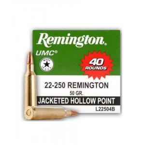 Remington UMC 22-250 50gr JHP - 40RD Value Pack?>