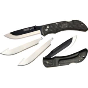 Outdoor Edge Onyx-Lite Knife - Black w/3 Replacement Blades?>