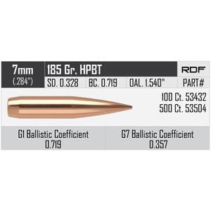 Nosler RDF 7mm 185gr HPBT Bullets - 100Pk?>