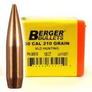 Berger 30 Caliber 210gr VLD Hunting Rifle Bullets?>