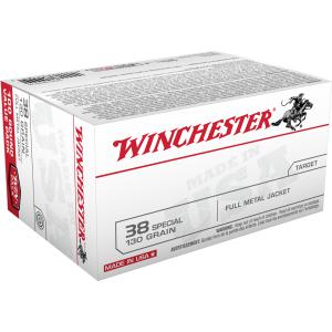 Winchester USA 38 Special 130gr FMJ Ammunition - 100/Box?>