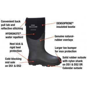 DRYSHOD Arctic Storm -45C Polar Fleece Lined 100% Waterproof Boots - M8?>