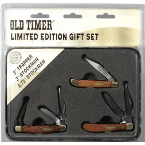 Old Timer Limited Edition 3PC Folding Blade Gift Set in Tin?>