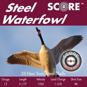Score Waterfowl Steel 12ga 3" 1 1/4oz BB Ammunition - 250RD CASE?>